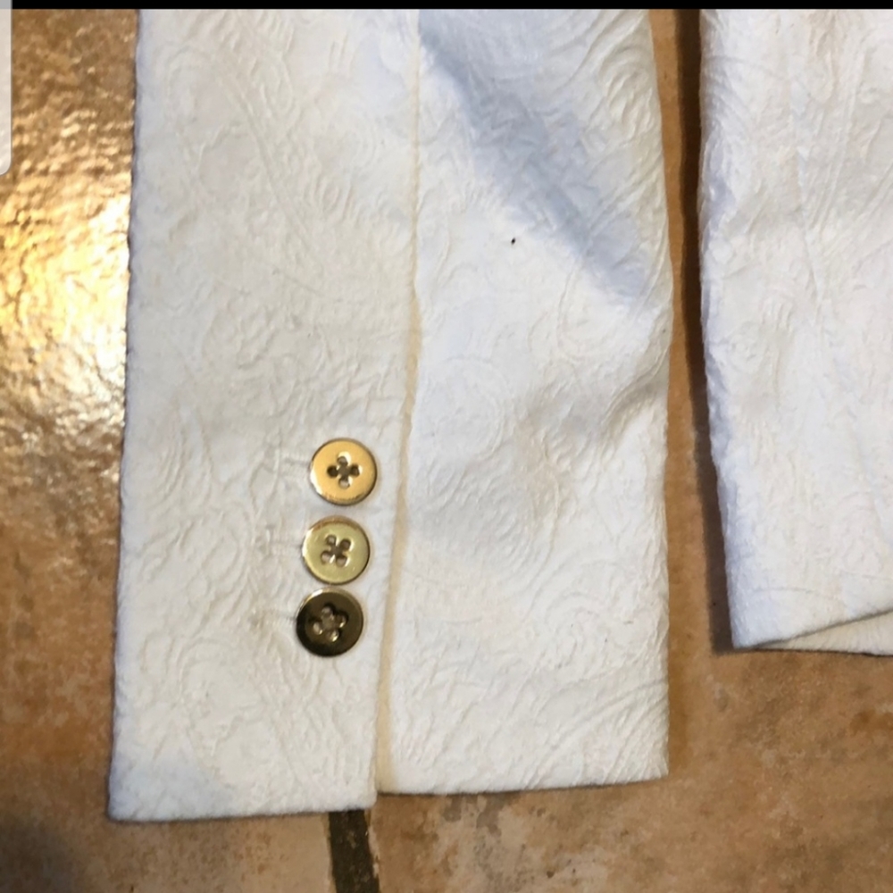 Apt. 9 White Single-Button Textured Blazer - Picture 2 of 16